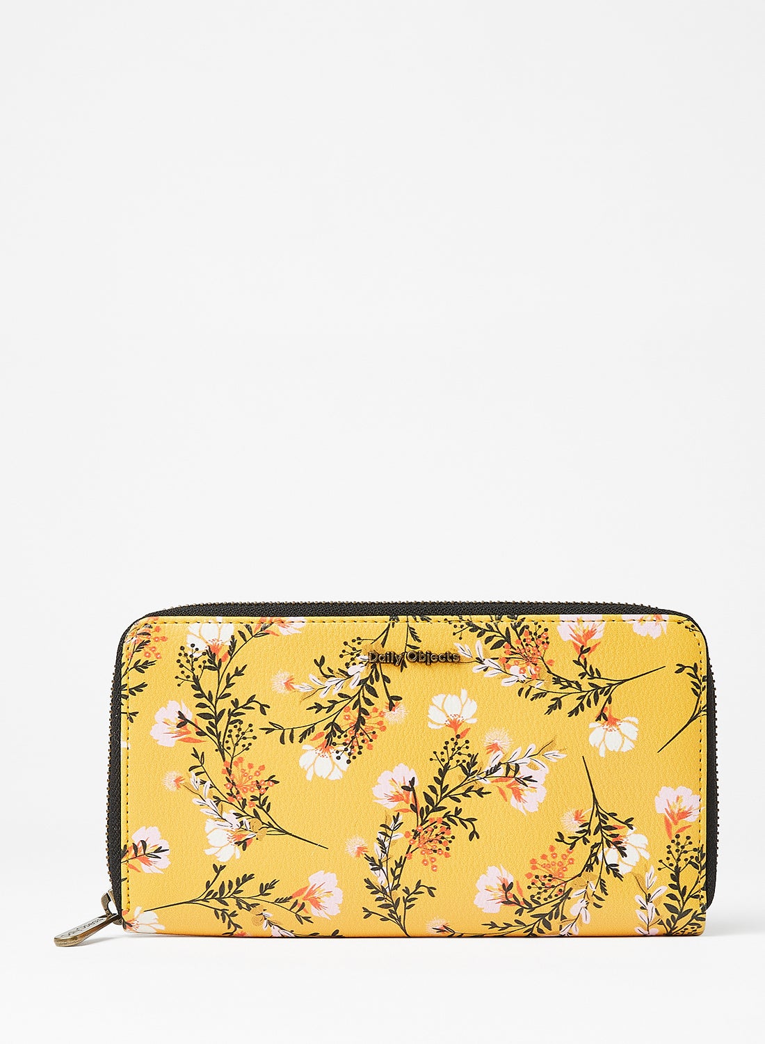 DailyObjects Floral Classic Wallet Mustard